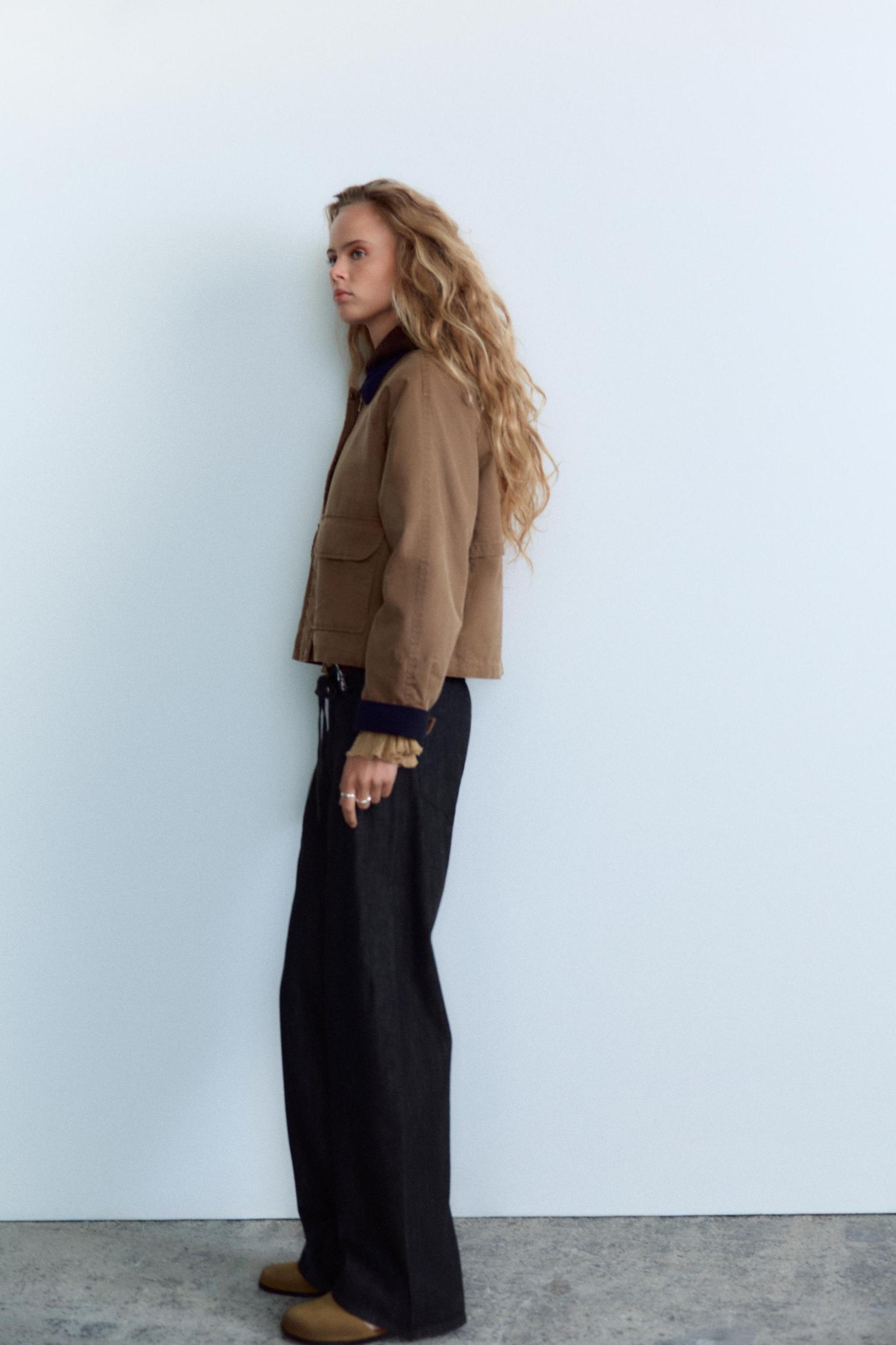 DENIM-EFFECT PAJAMA PANTS Product Image