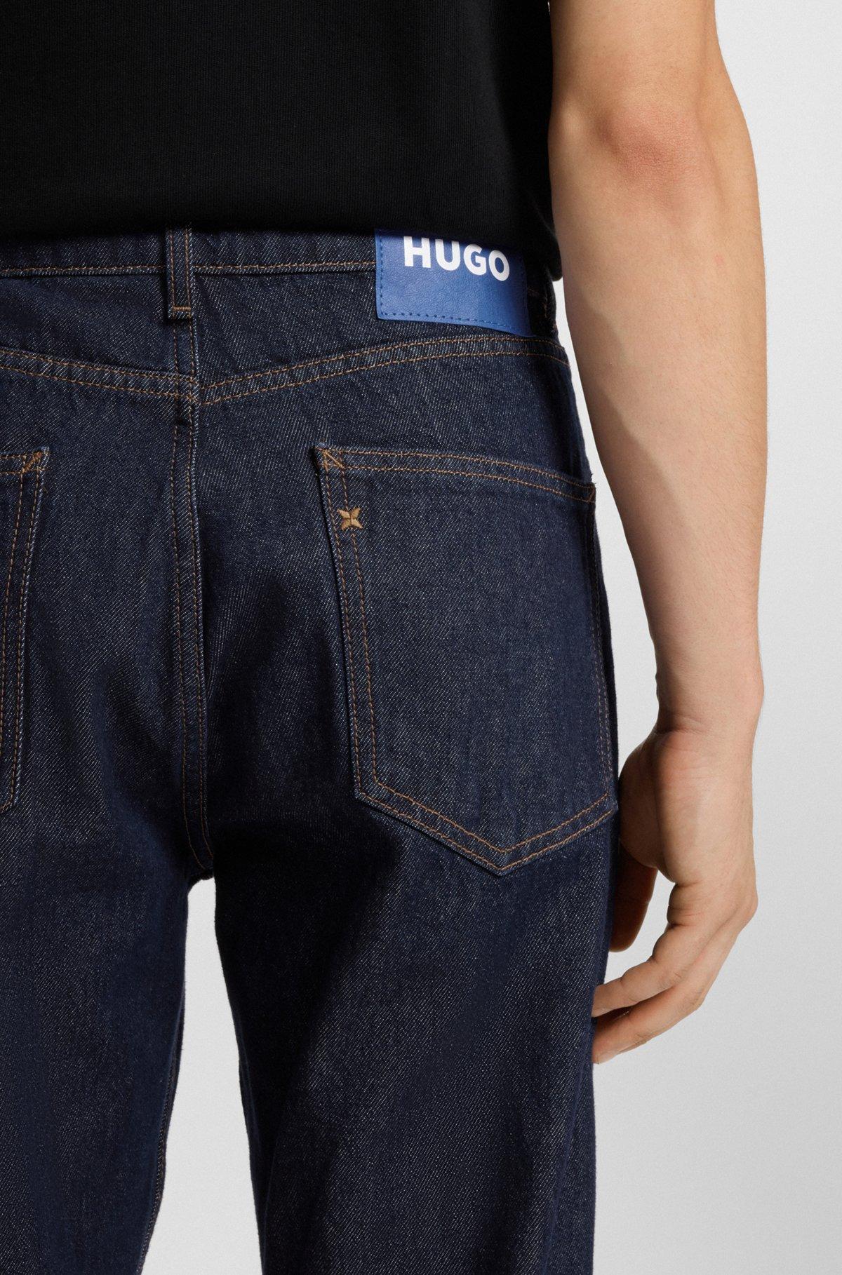 Regular-fit jeans in faded dark-blue denim Product Image