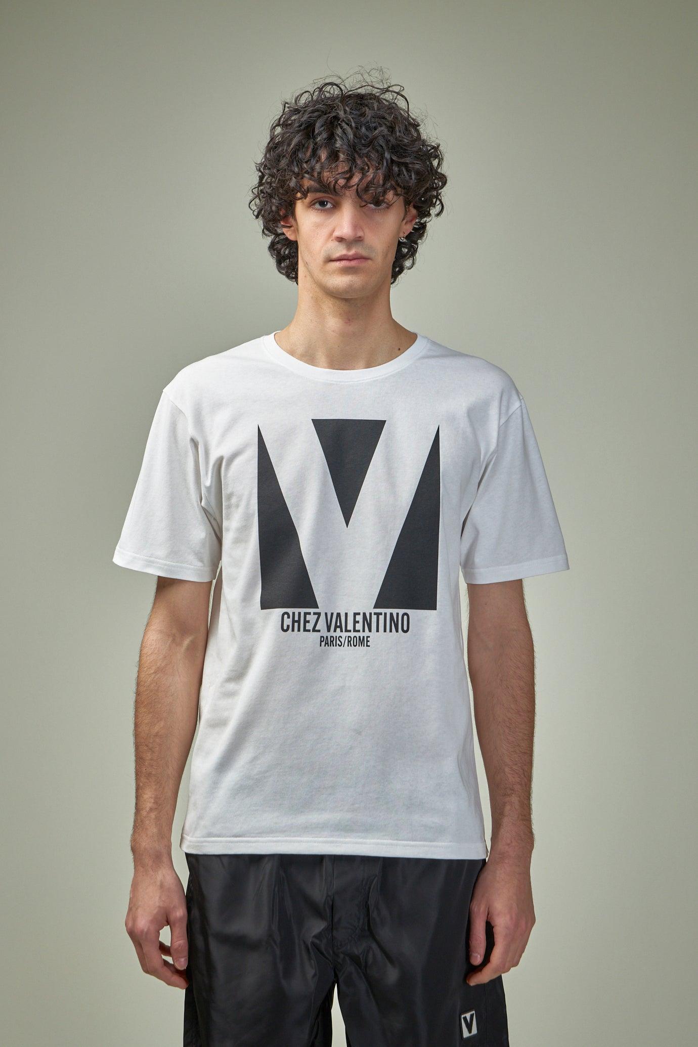VALENTINO Mens Avorio Logo-print Crew-neck Cotton-jersey T-shirt Product Image
