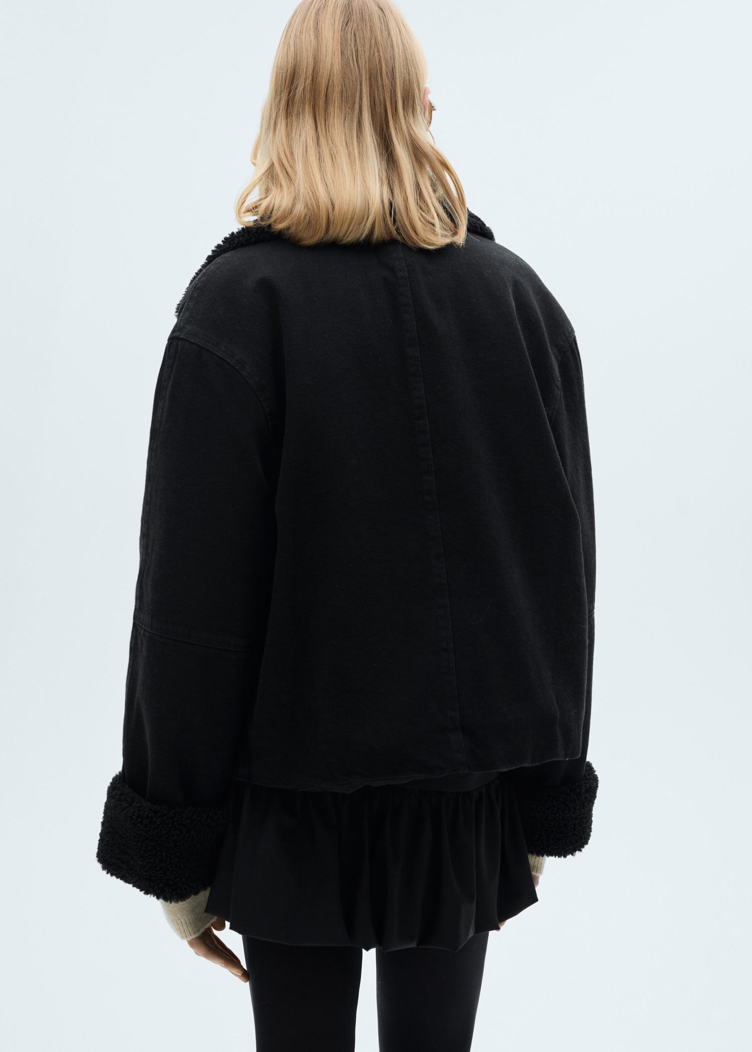 Double-sided fleece jacket - Women | MANGO USA Product Image