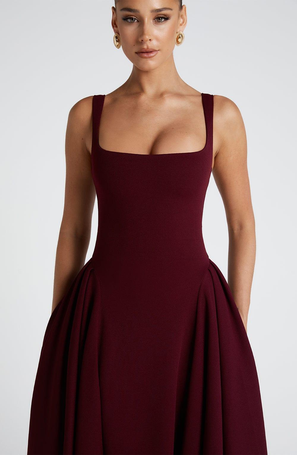 Betty Midi Dress - Cherry Lacquer Product Image