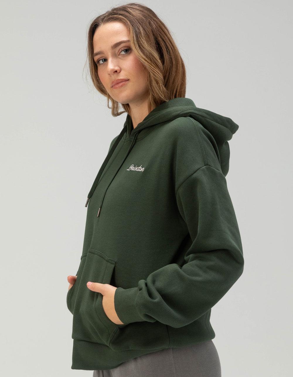 BRIXTON Script Womens Hoodie - FOREST Product Image