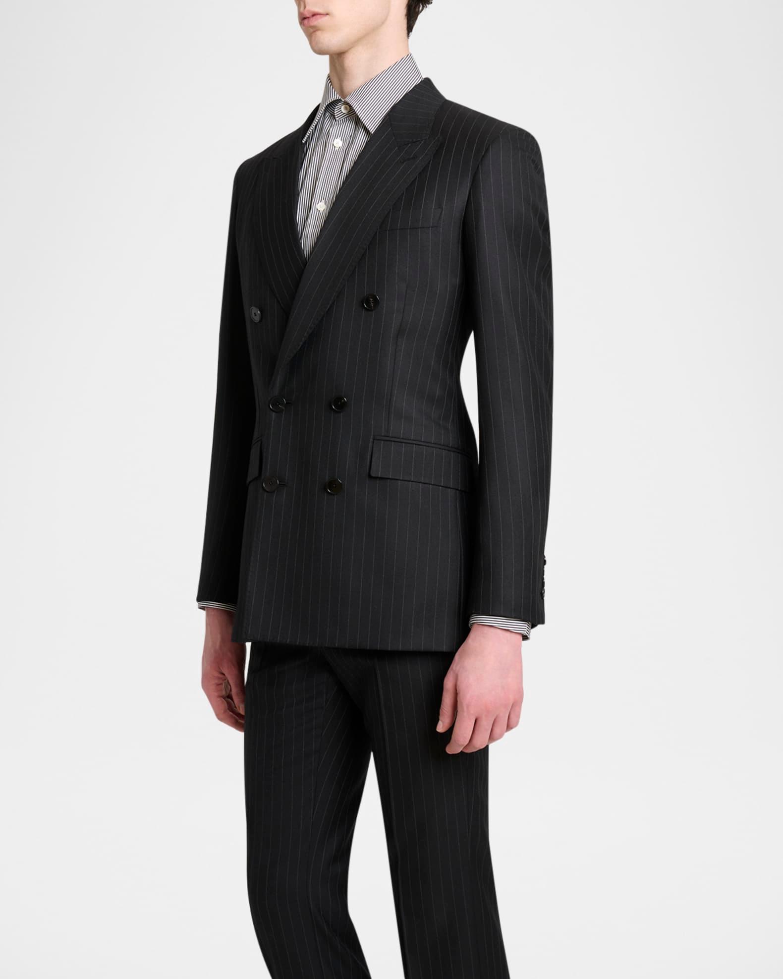 Men's Double-Breasted Pinstripe Sport Coat Product Image
