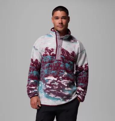 Columbia Mens Helvetia II Printed Half Snap Printed Fleece Pullover- Product Image