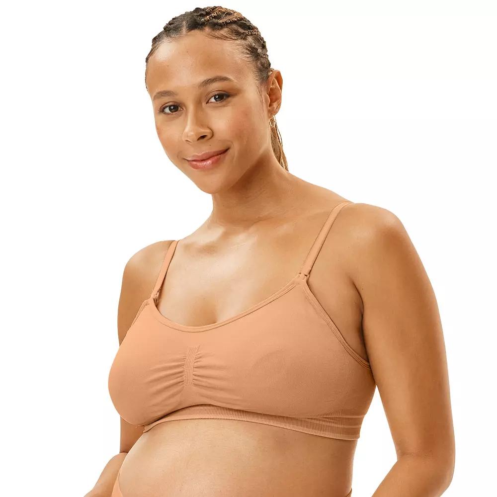 Maternity Motherhood Seamless Nursing and Pumping Bra with Removable Pads, Womens Product Image