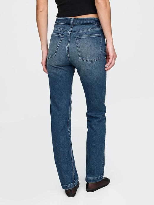 High Rise Studded &apos;90s Straight Jeans Product Image
