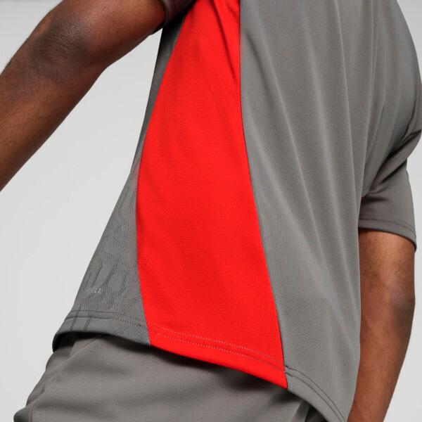 PUMA AC Milan Men's Training Jersey in Flat Medium Grey/For All Time Red Product Image