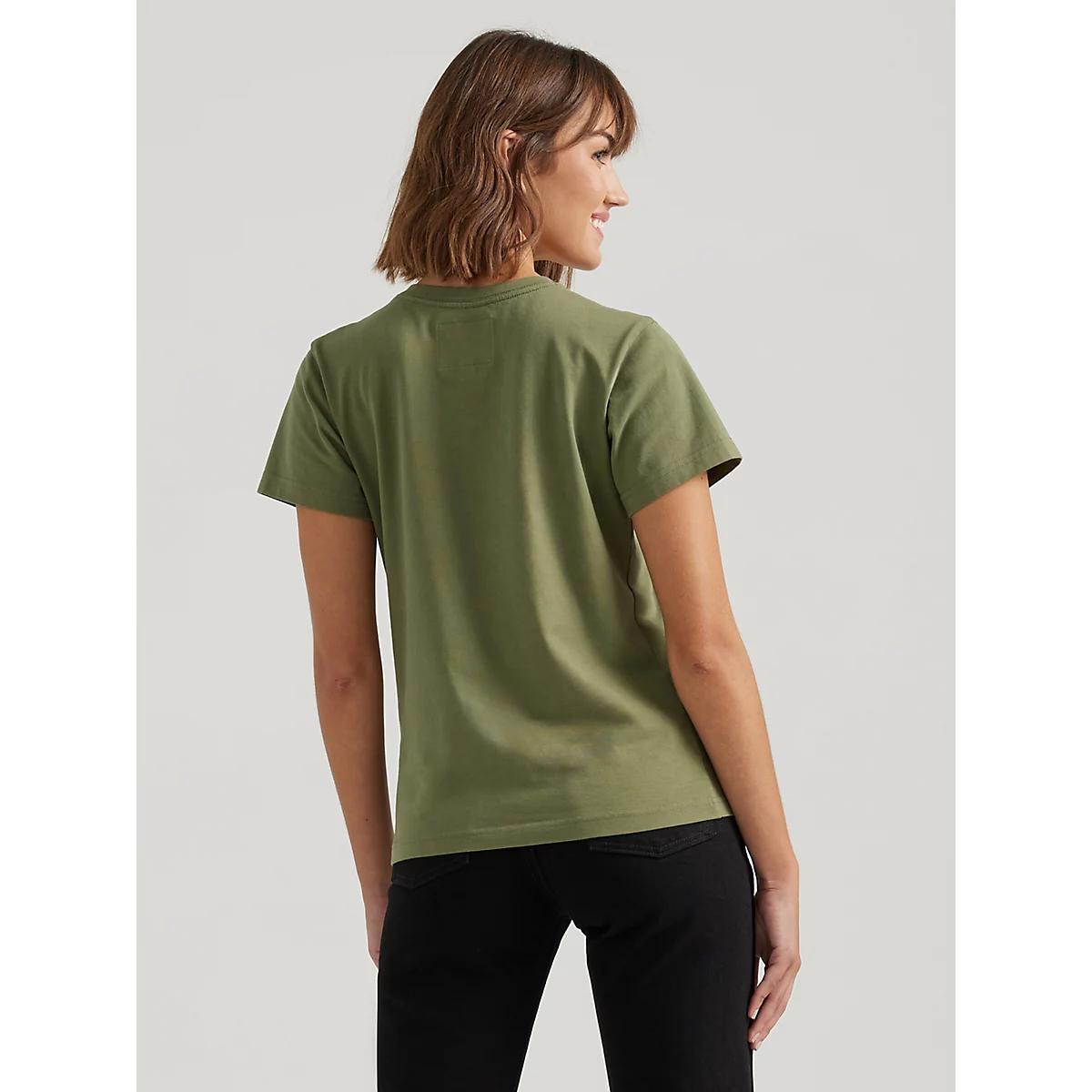 Wrangler x Buffalo Trace™ Women's V-Neck Tee in Vanilla Product Image