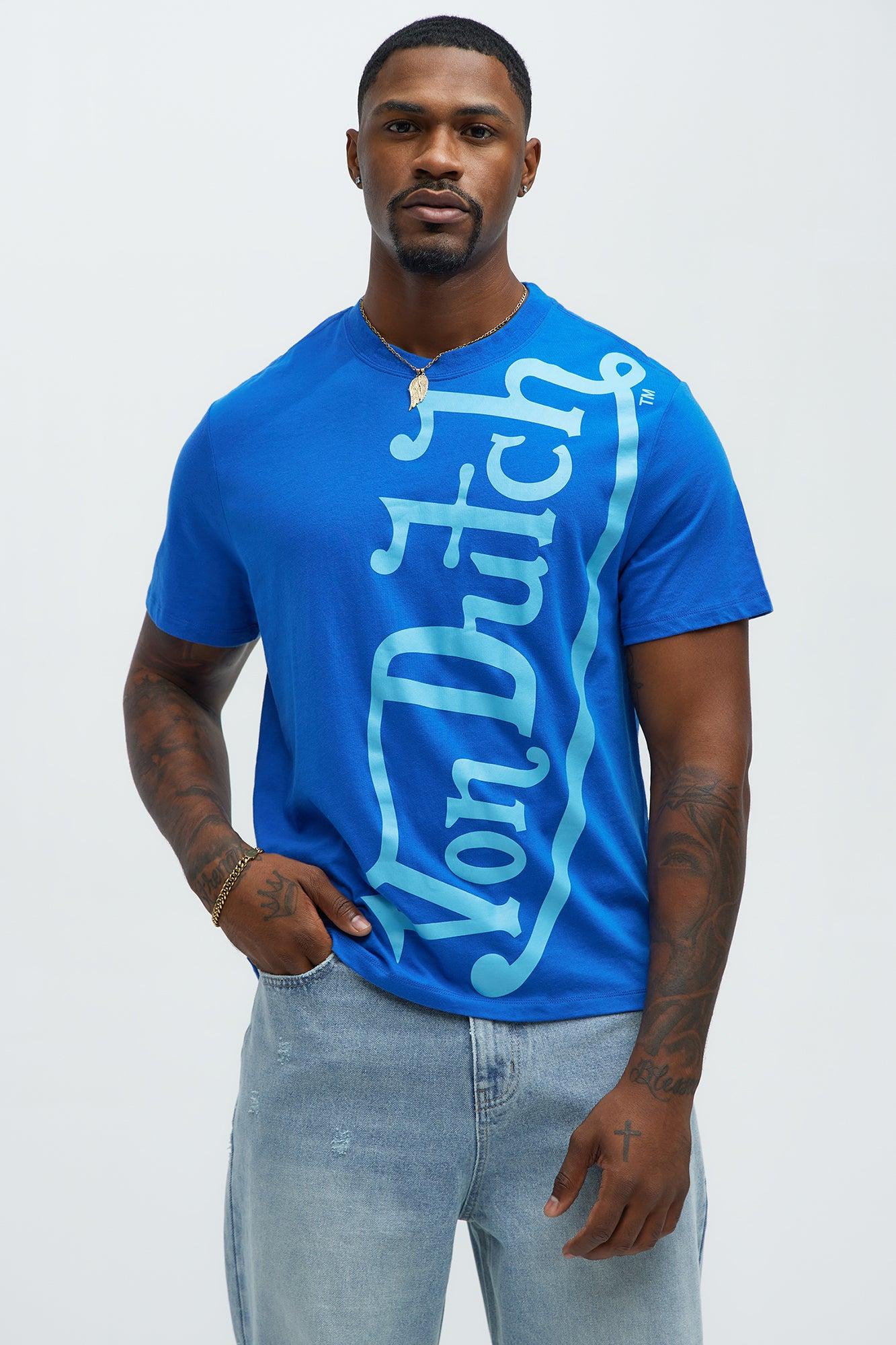 Von Dutch Blasted Short Sleeve Tee - Blue Product Image