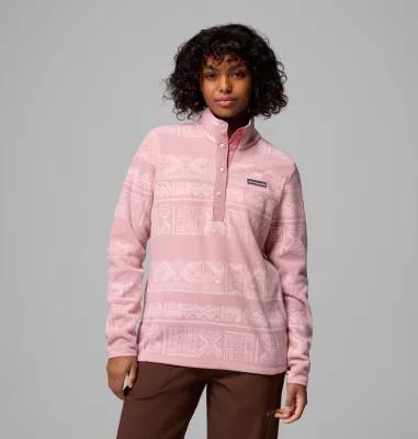 Columbia Womens Benton Springs Printed Half Snap Fleece Pullover- Product Image