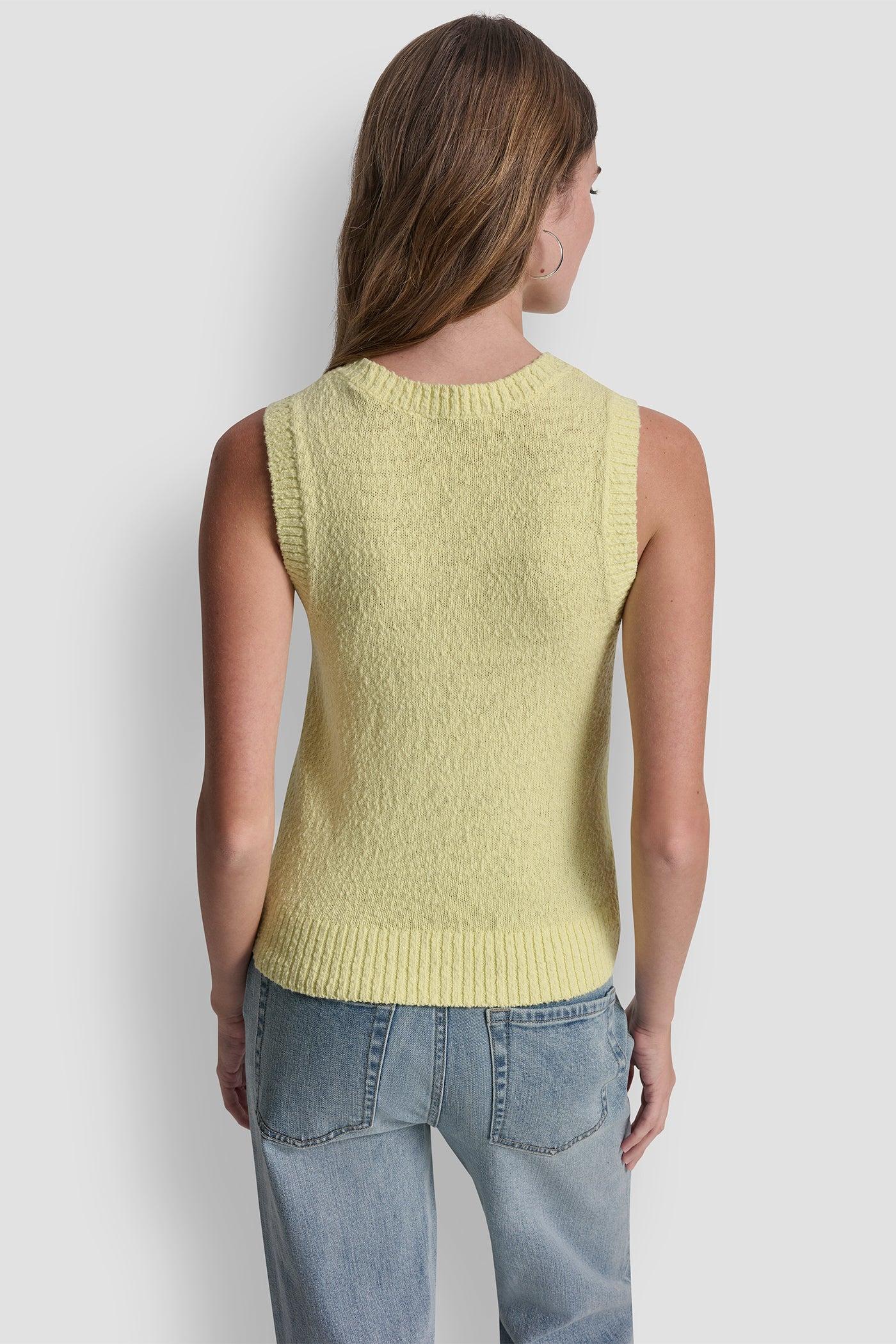 CREW NECK SLEEVELESS SWEATER Product Image