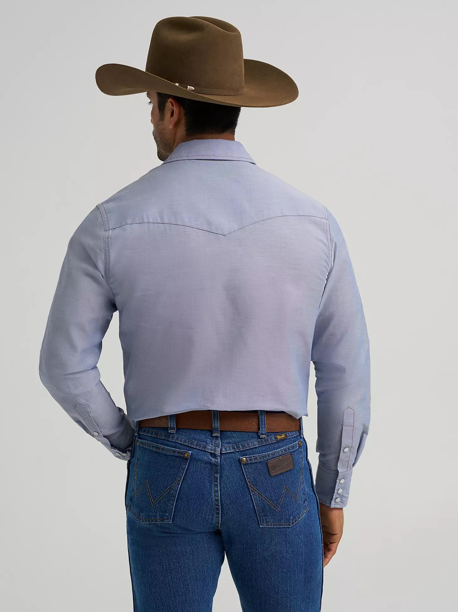 Cowboy Cut® Long Sleeve Western Snap Chambray Work Shirt | Men's SHIRTS | Wrangler® Product Image