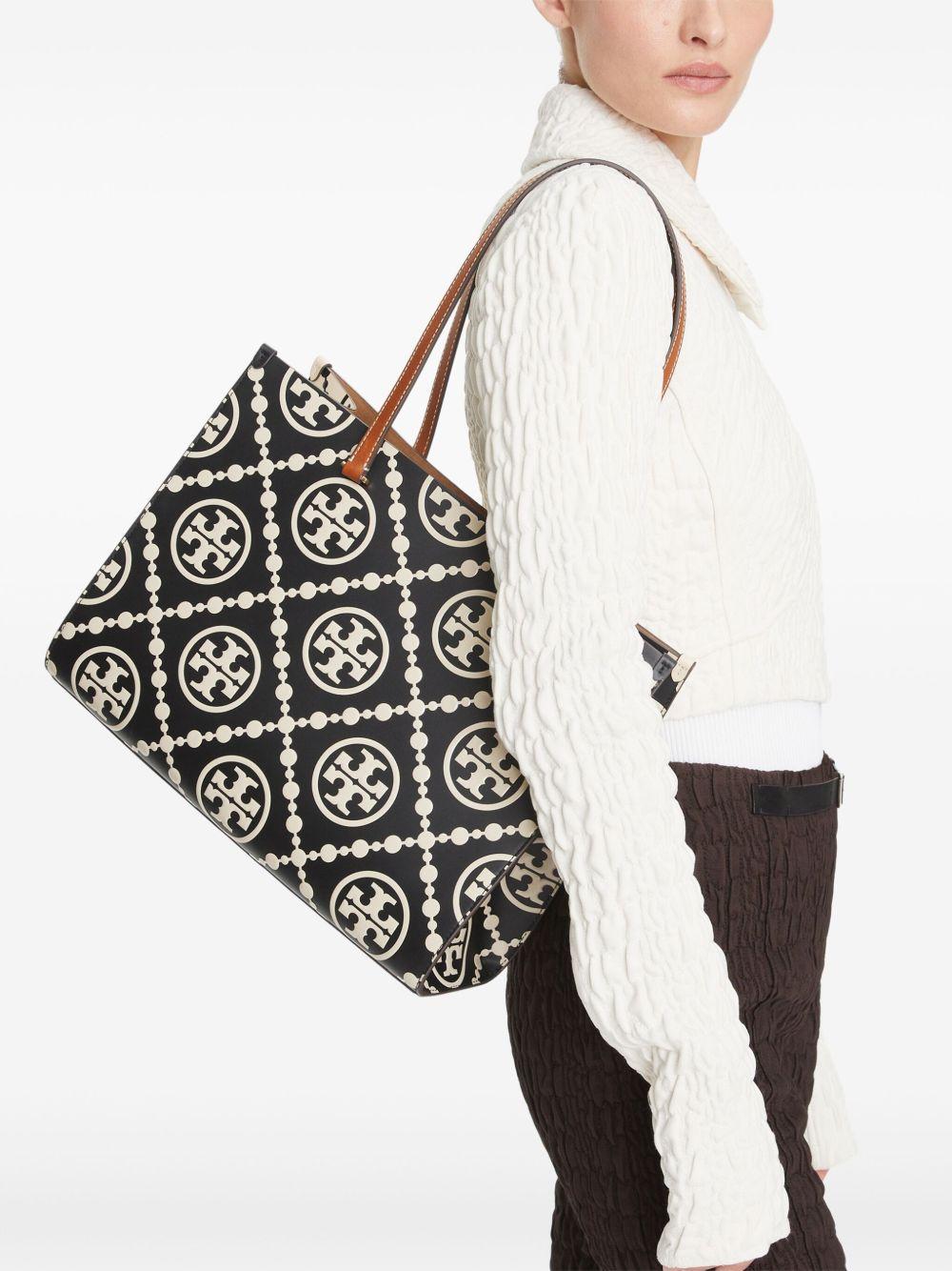 T Monogram Contrast tote bag  Product Image