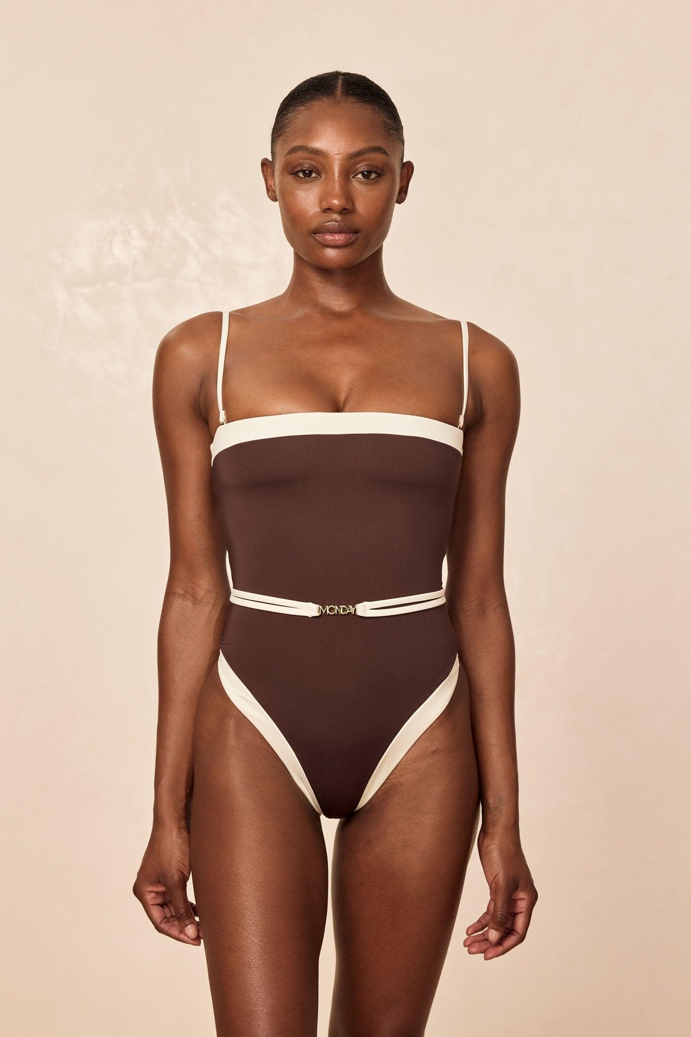 Miami One Piece - Espresso/Ivory Product Image