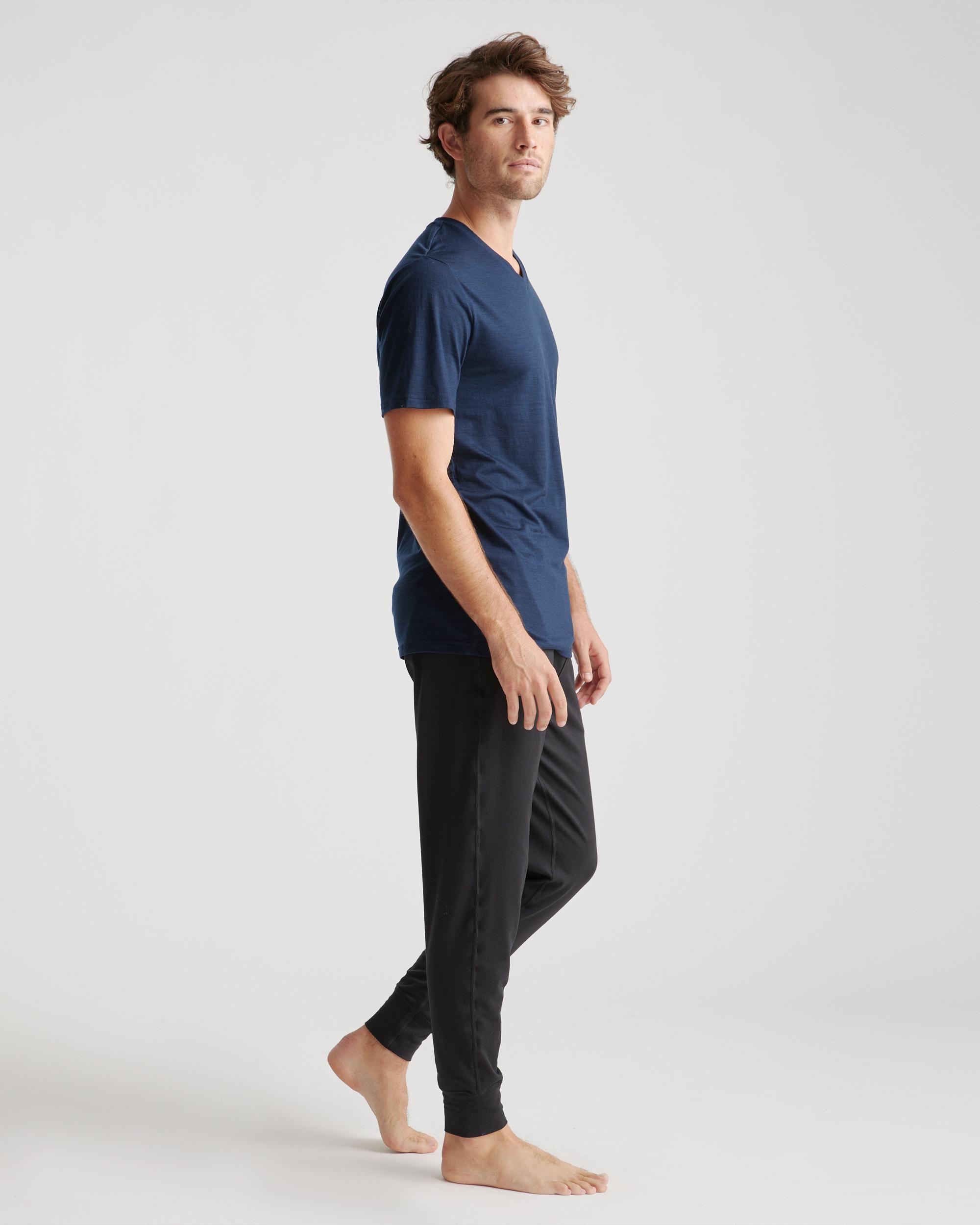 Quince | Men's 100% Merino Wool All-Season V-Neck Base Layer T-Shirt Merino/Cotton Product Image