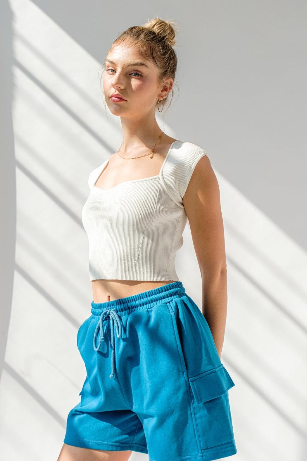 "Avery" Square Neck Ribbed Top Product Image