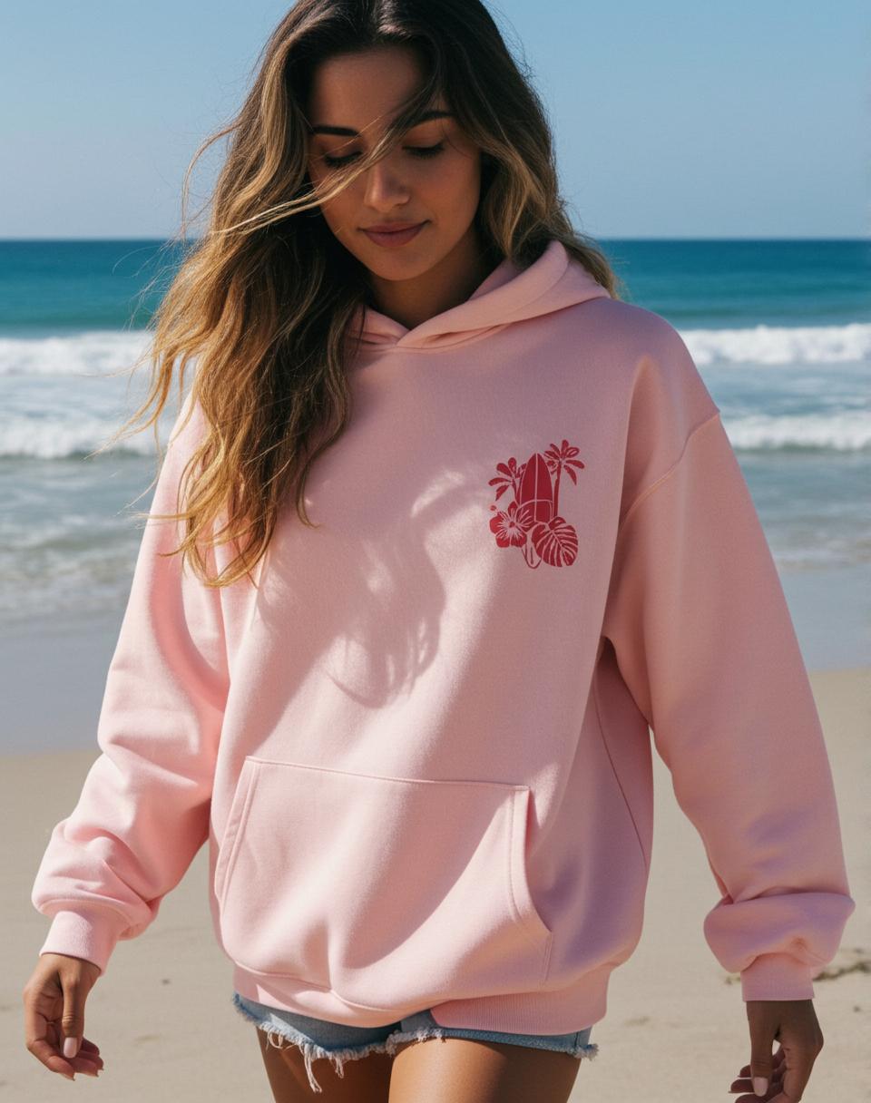 Sopula Everything Comes In Waves Vacation Graphic Oversized Hoodie Product Image
