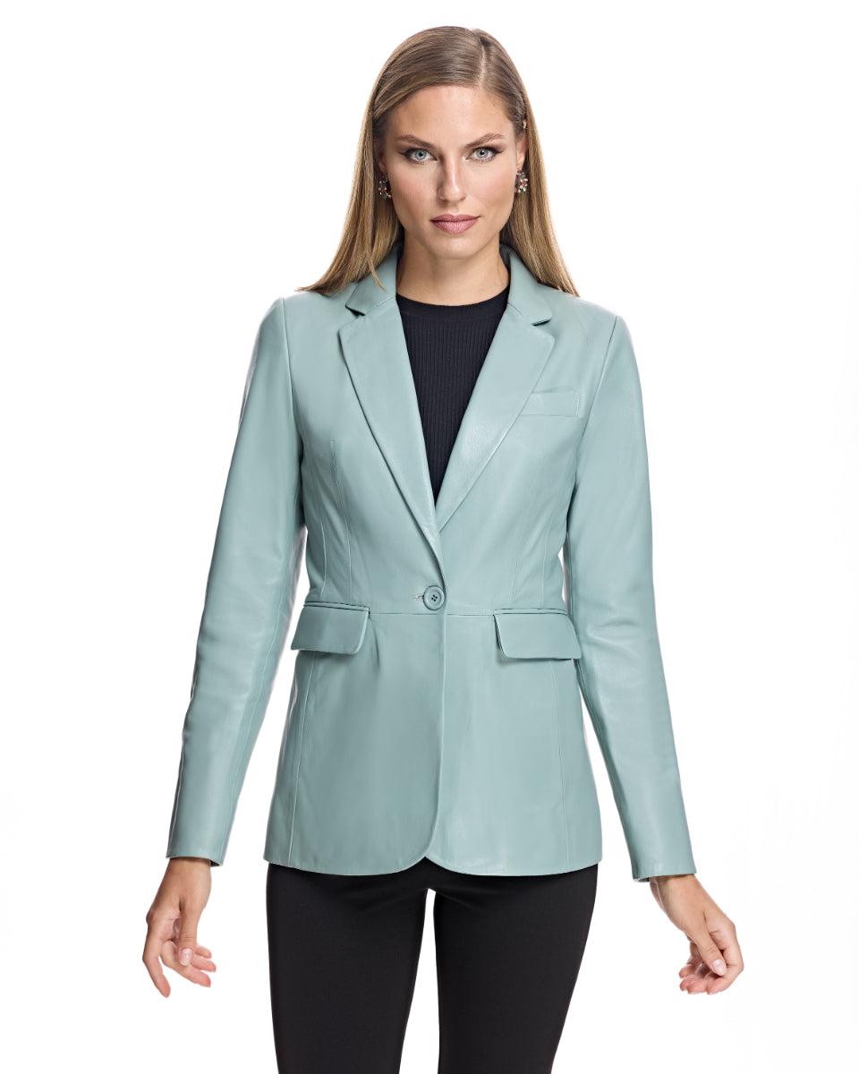 Leather Blazer Product Image