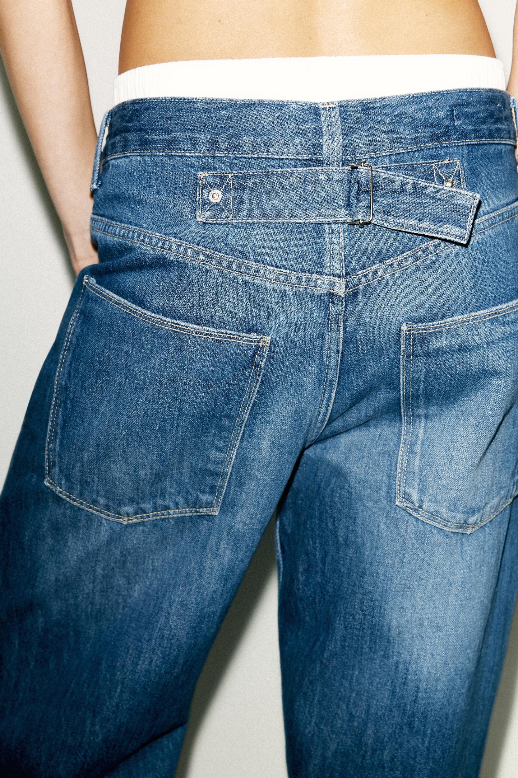 TRF MID-RISE STRAIGHT BAGGY JEANS Product Image