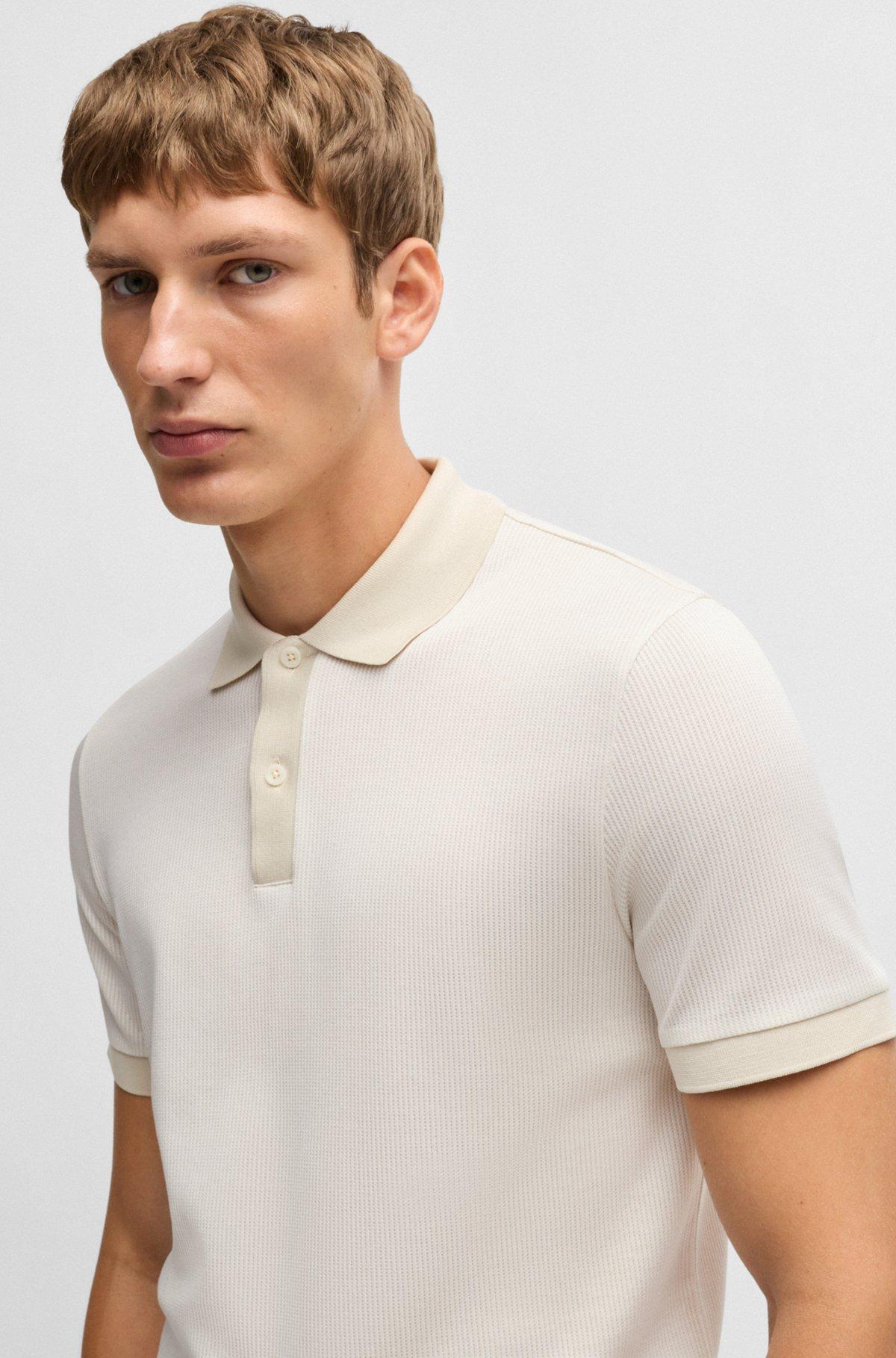 Structured-cotton polo shirt with solid trims Product Image