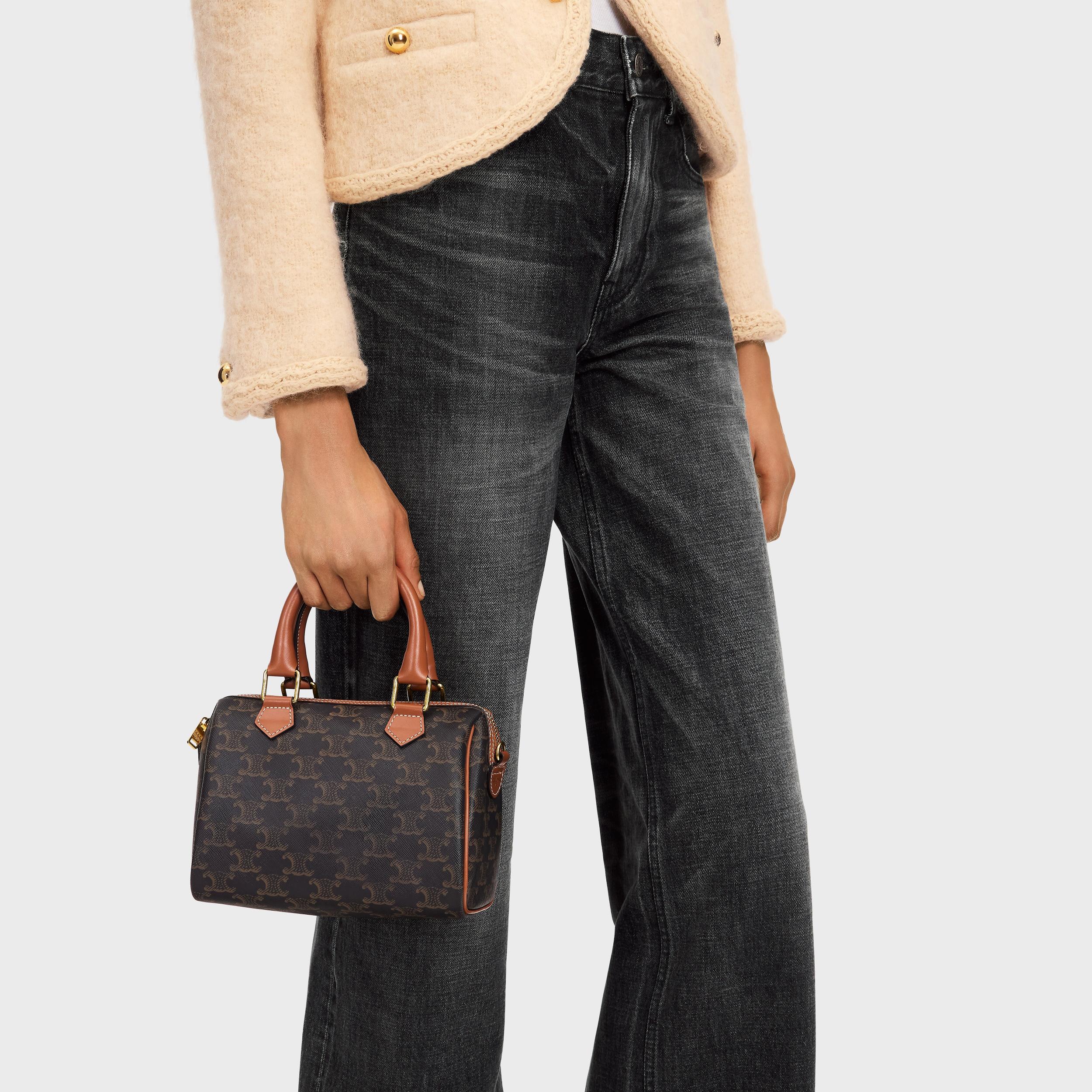 SMALL BOSTON IN Triomphe Canvas and calfskin Product Image