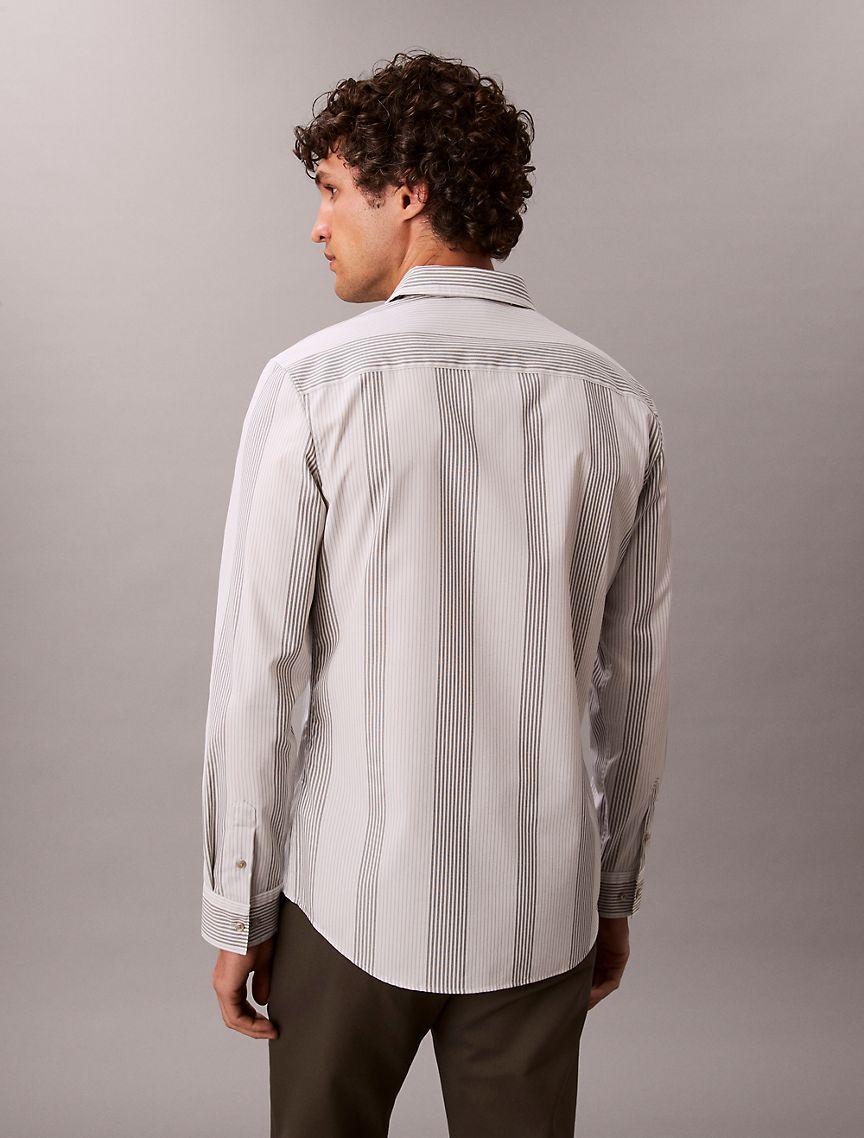 Yarn-Dyed Stripe Supima Stretch Slim Shirt Product Image