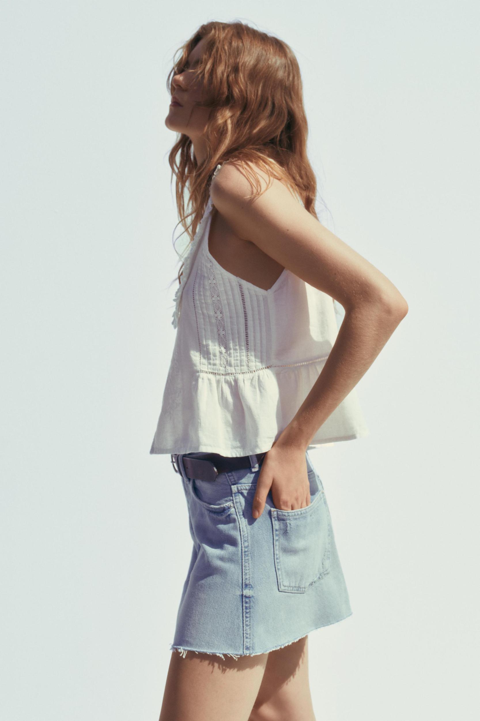 TRF DENIM MINI SKIRT Product Image