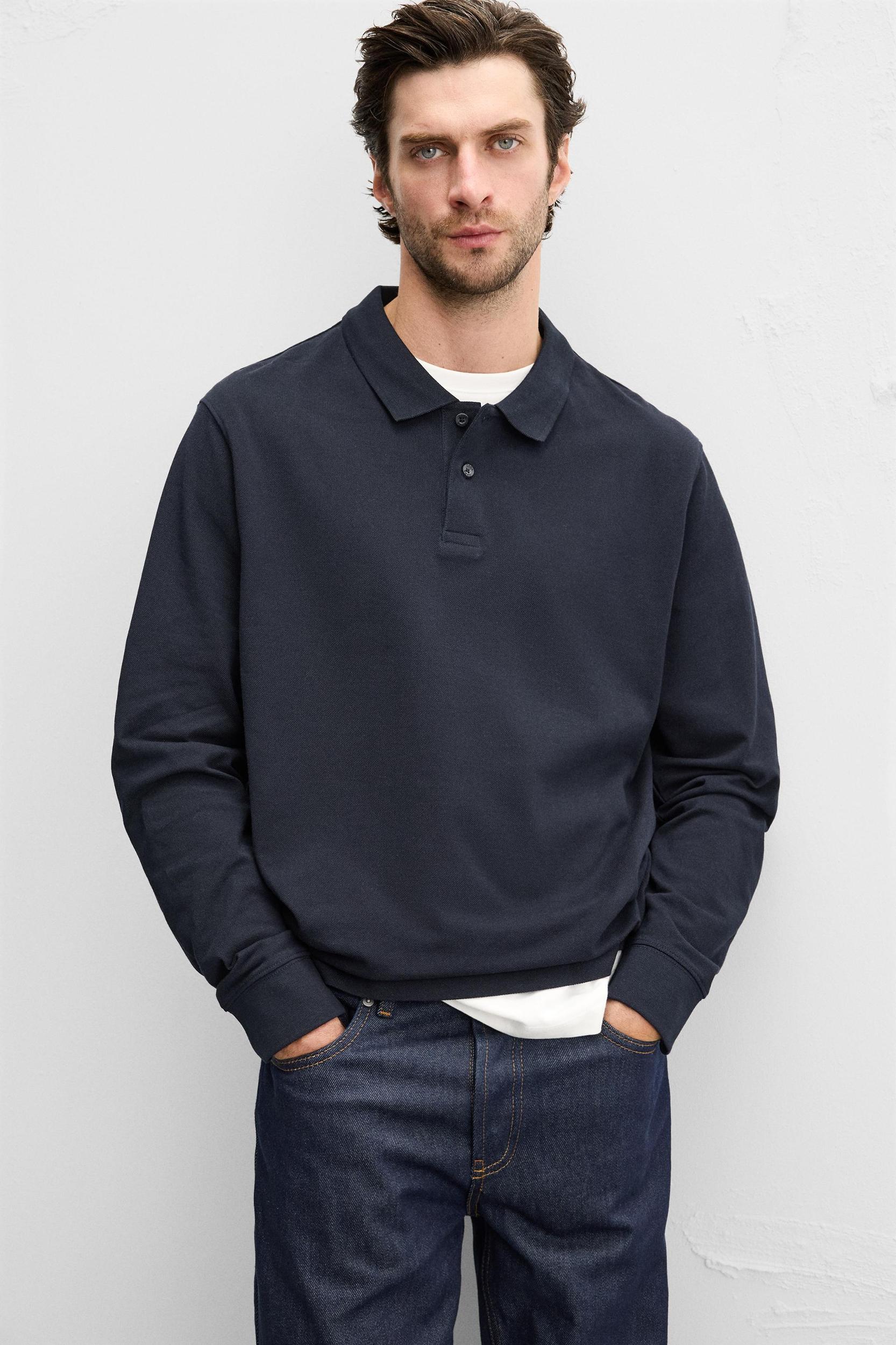 PIQUÉ TEXTURED POLO SHIRT Product Image