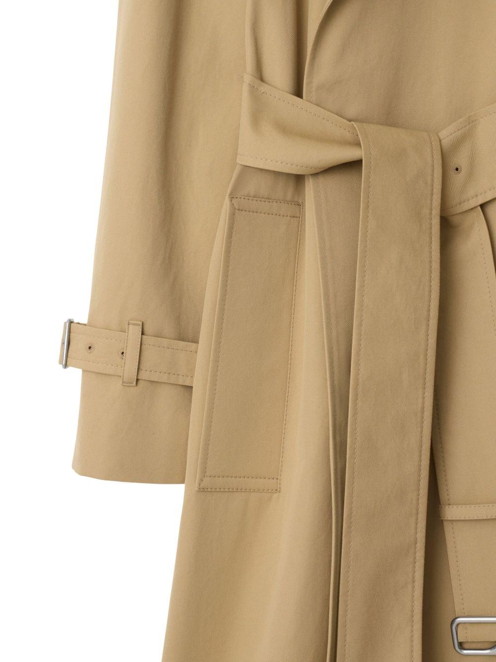 notched-lapel cotton trench coat  Product Image