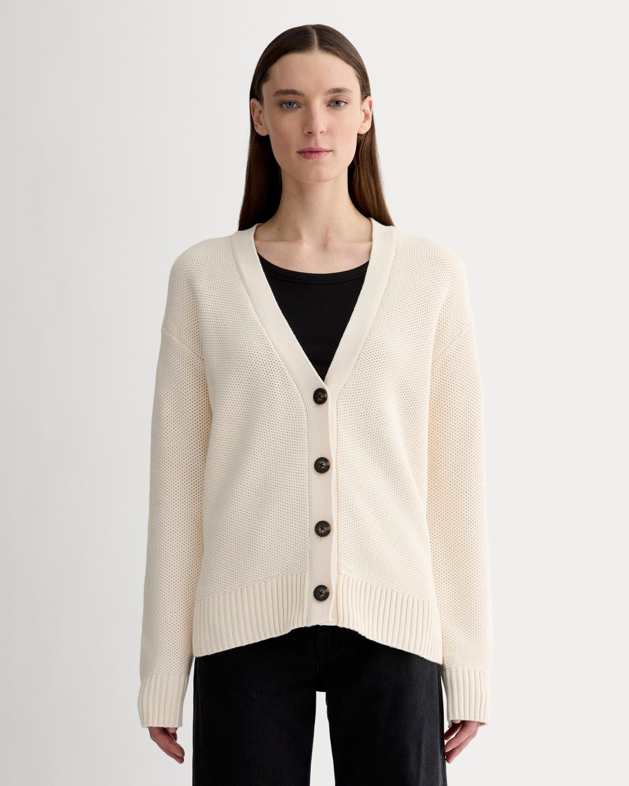 Womens Cotton Honeycomb Cardigan by Everlane Product Image