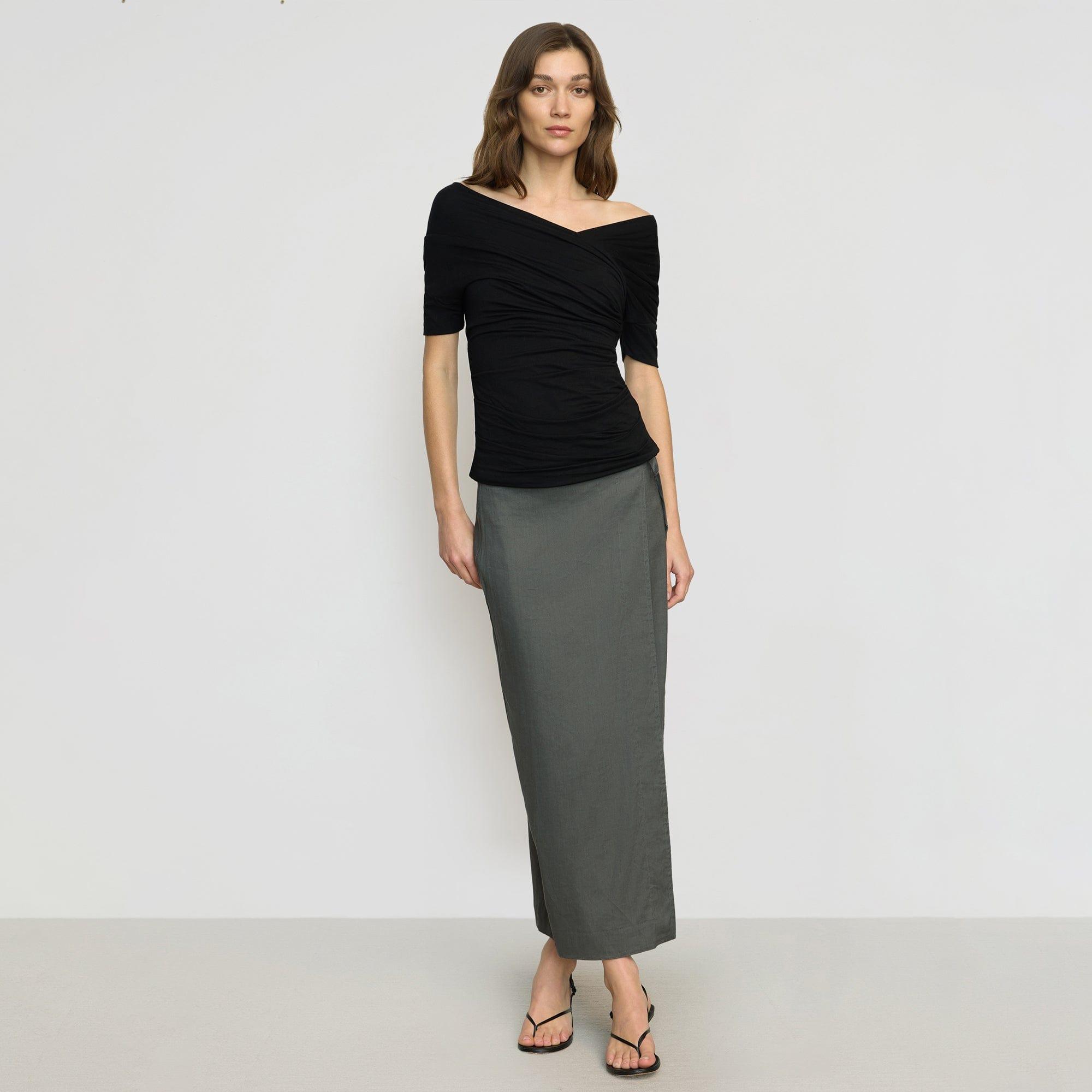 Ellie Linen Maxi Wrap Skirt Product Image