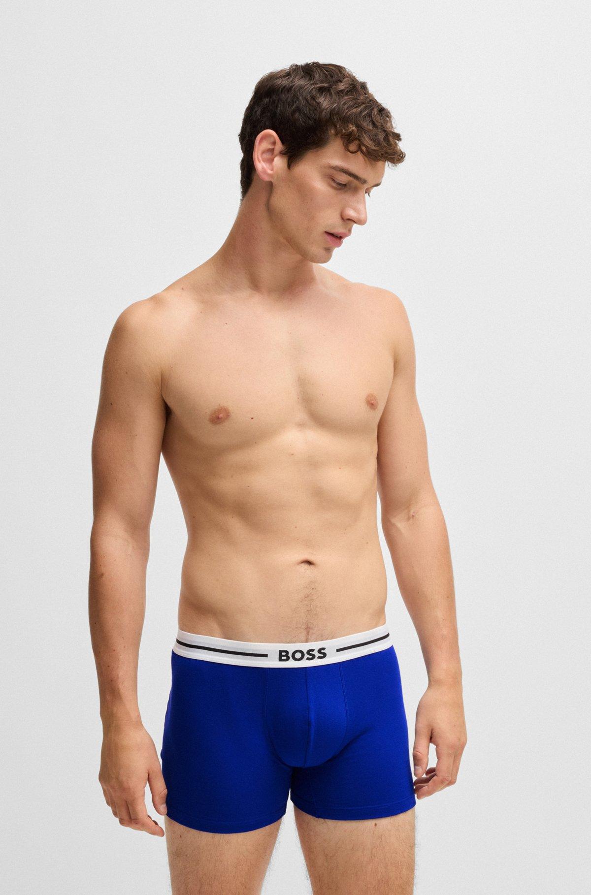 Three-pack of boxer briefs with logo stripe waistbands Product Image