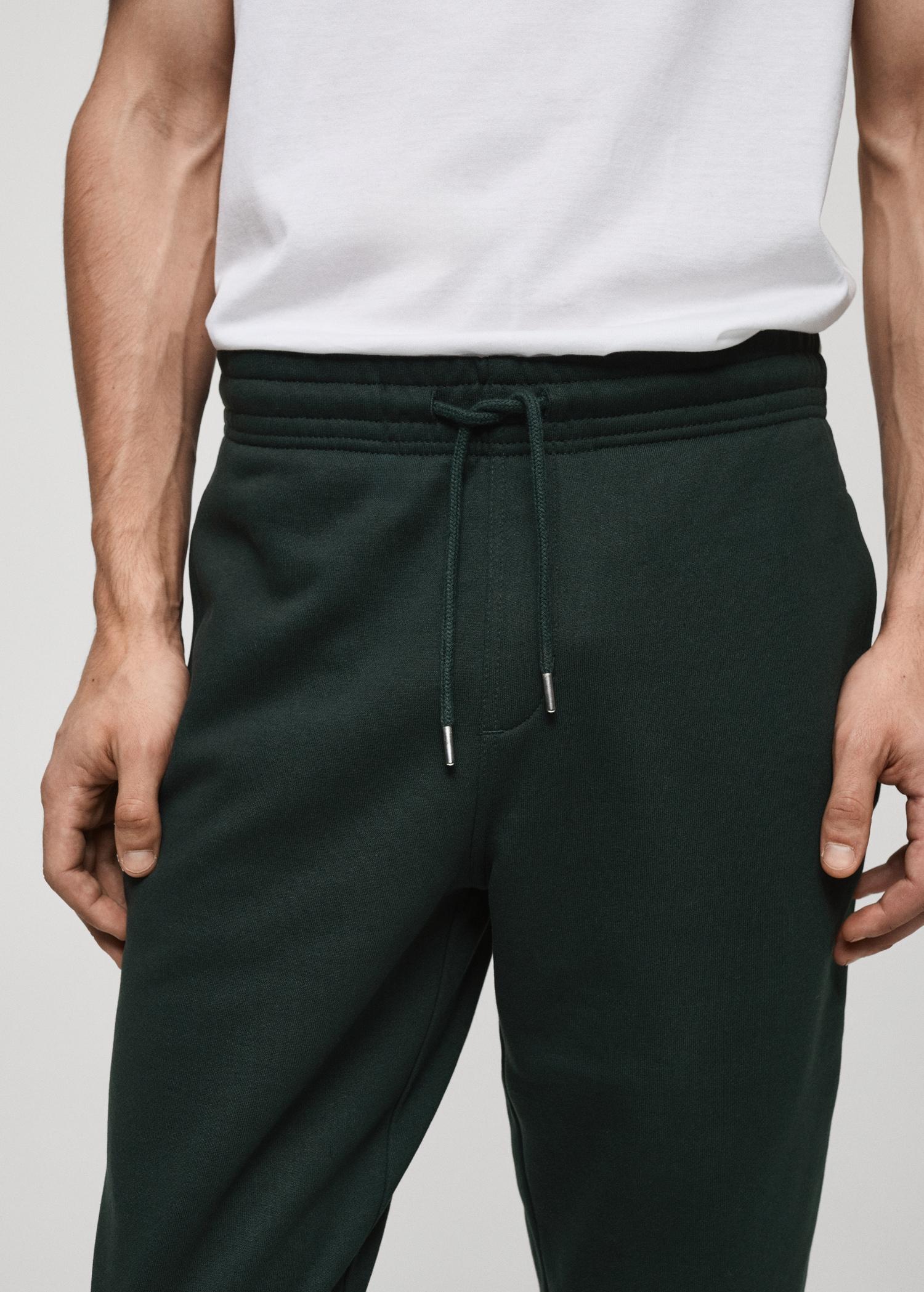 Brushed joggers with elastic waistband - Men | MANGO USA Product Image