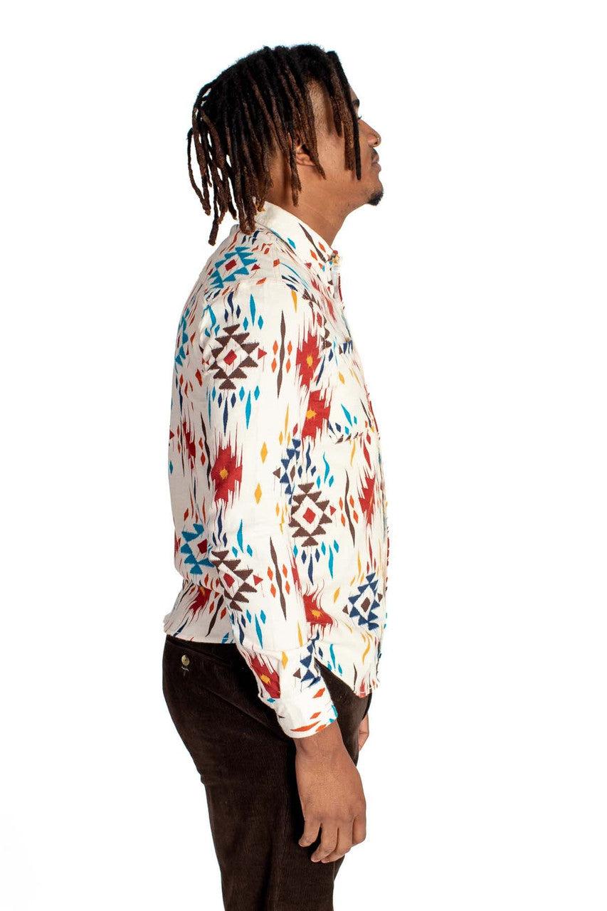 Ecru Southwest Flannel Shirt Product Image