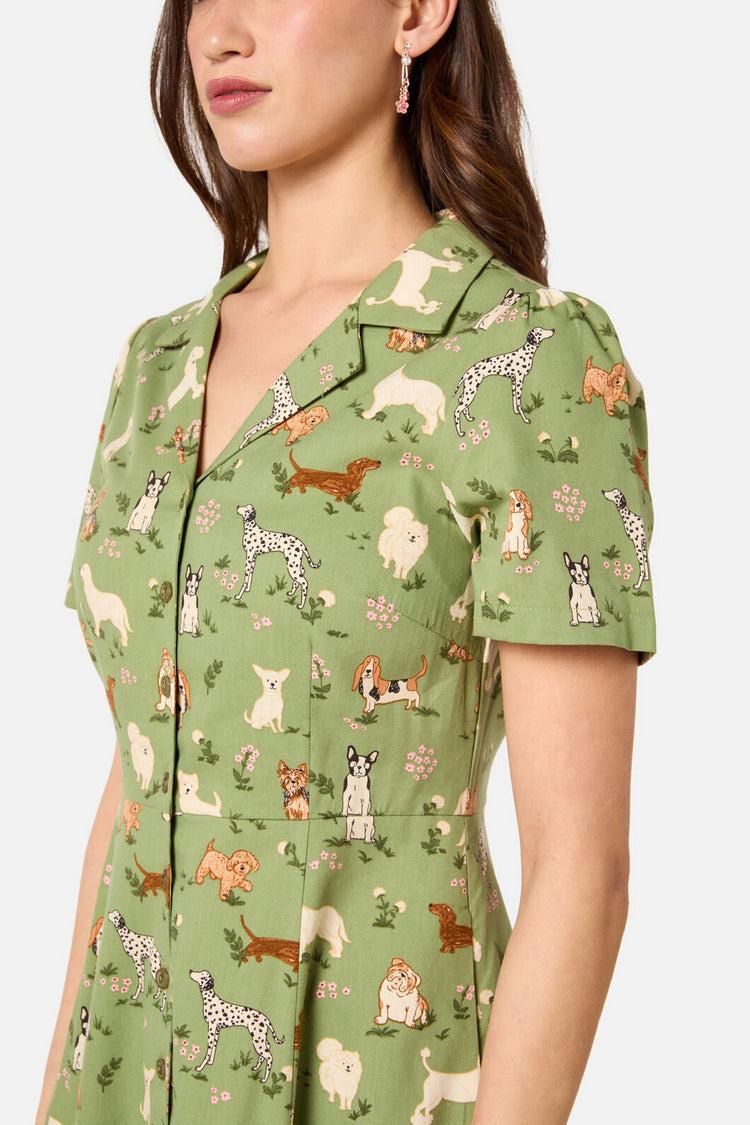 Cute Dogs Shirt Dress Product Image