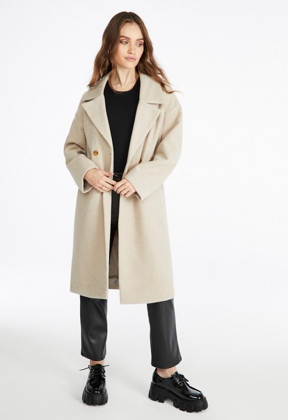 JustFab Margaux Platform Loafer Pump Womens Black/ White Size 8.5 Product Image