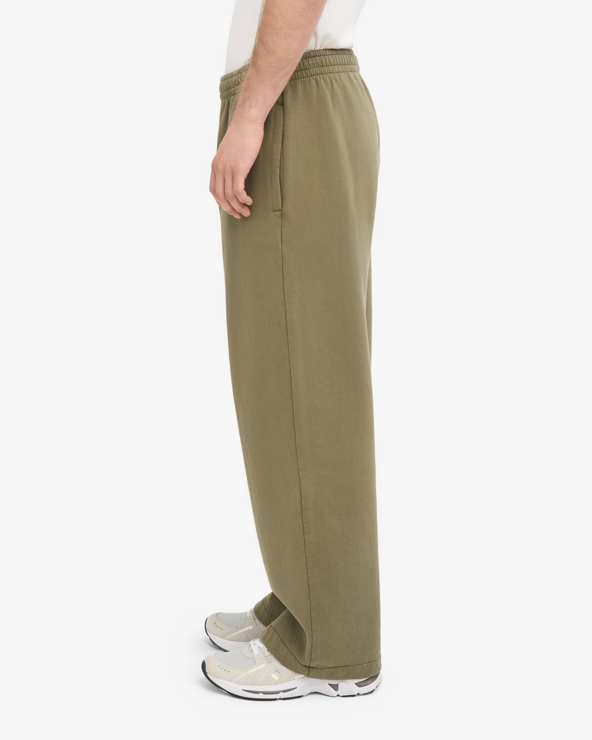 Organic Straight Leg Sweatpants - Dusty Olive Product Image