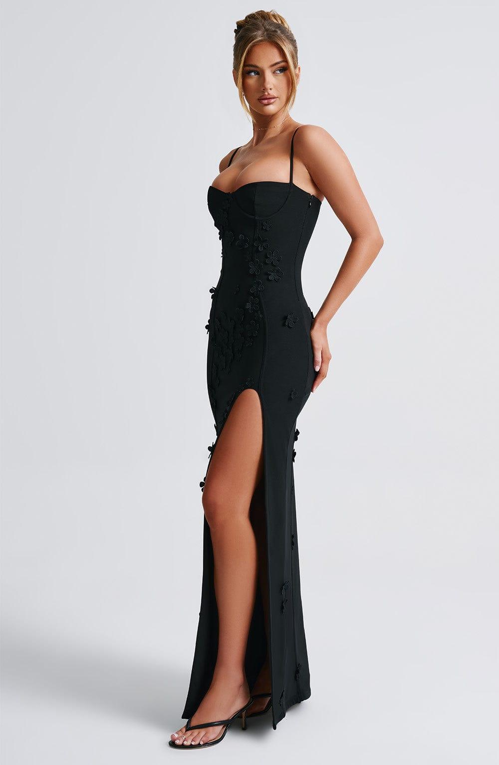 Dalary Maxi Dress - Black Lined Product Image
