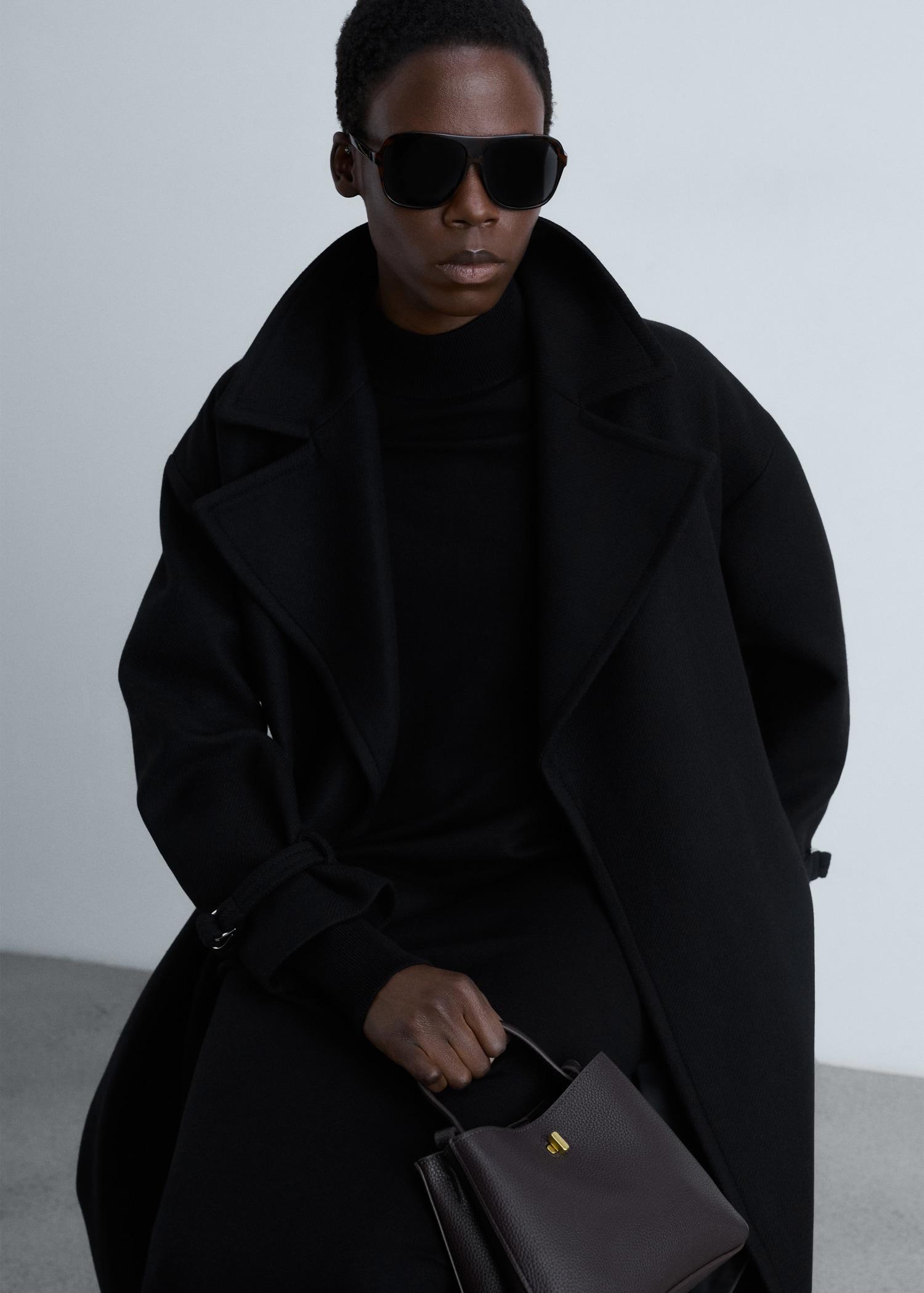 Perkins-neck knitted dress - Women | MANGO USA Product Image