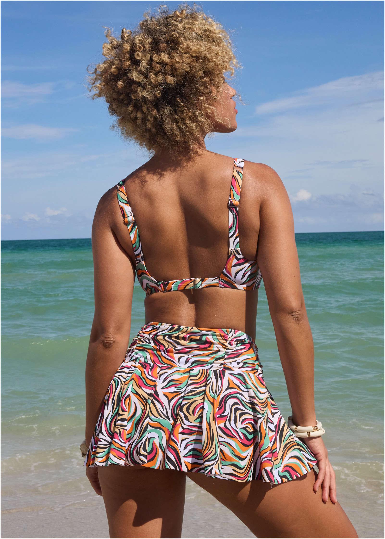 Lovely Lift Wrap Bikini Top - Earth Swirls Product Image