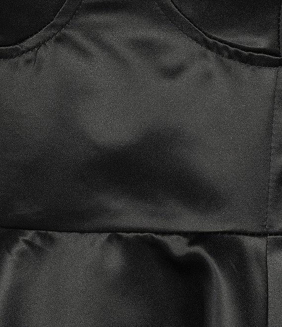 B. Darlin Sweetheart Neck Lace Trim Spaghetti Strap Midi Party Dress Product Image