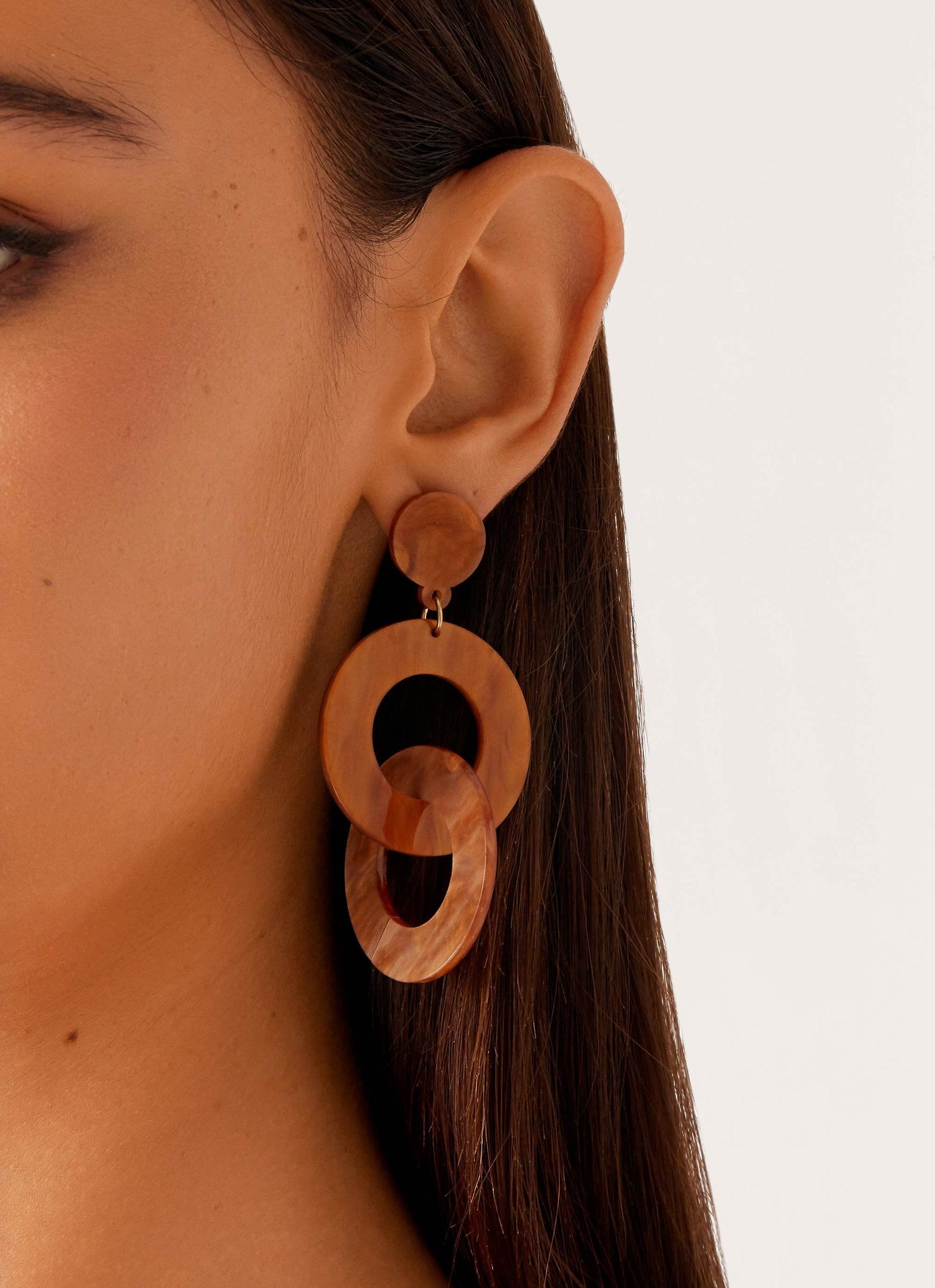 Bijou Earrings - Brown Product Image