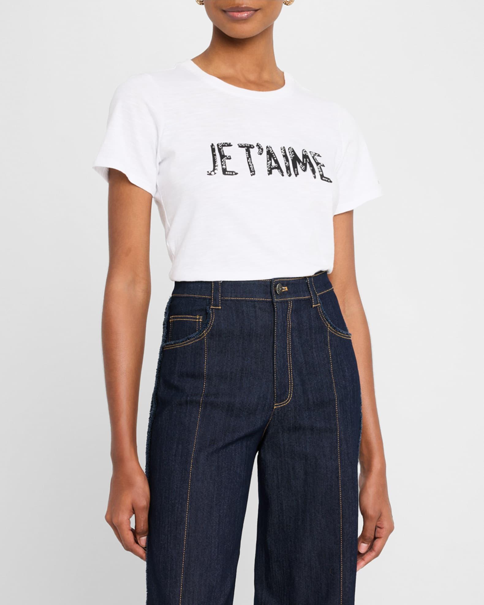 Je Taime Embellished Crewneck Tee Product Image