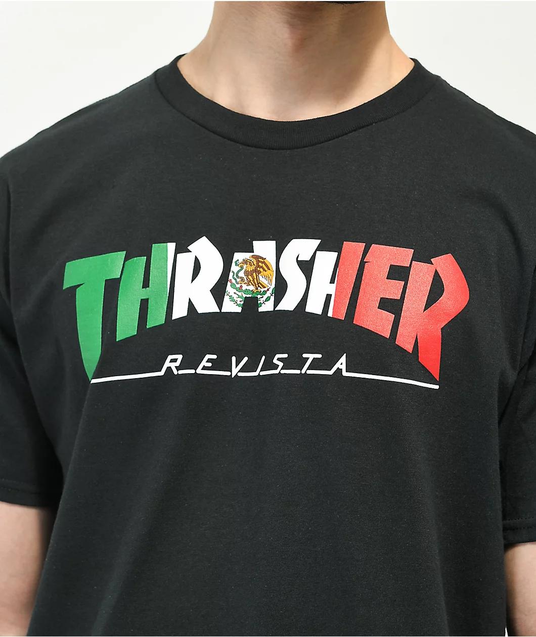 Thrasher Mexico Logo Black T-Shirt Product Image