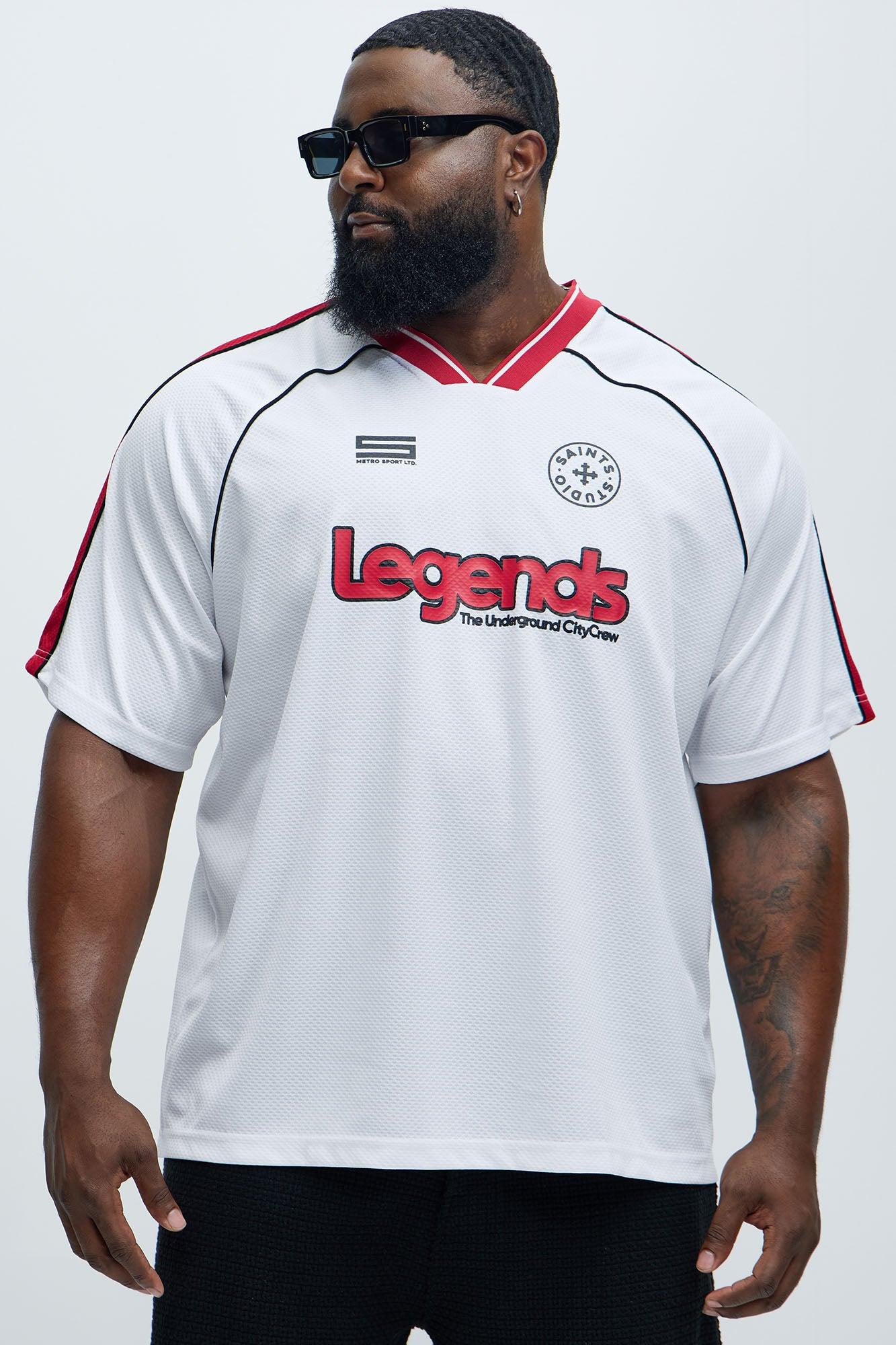 Legends V-Neck Soccer Jersey - White Product Image