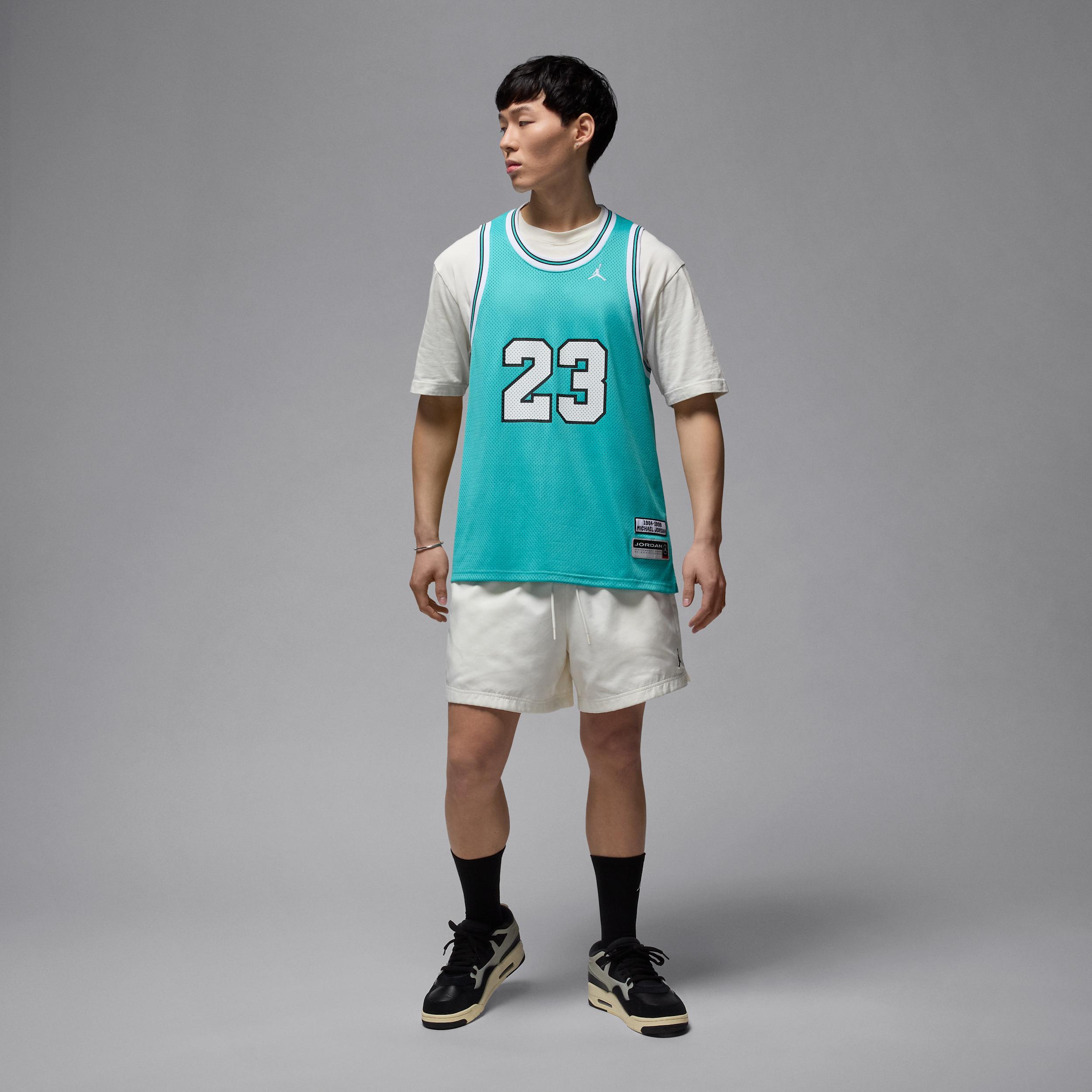 Jordan Mens Jordan Essentials Summer Jersey - Mens Washed Teal/White Product Image