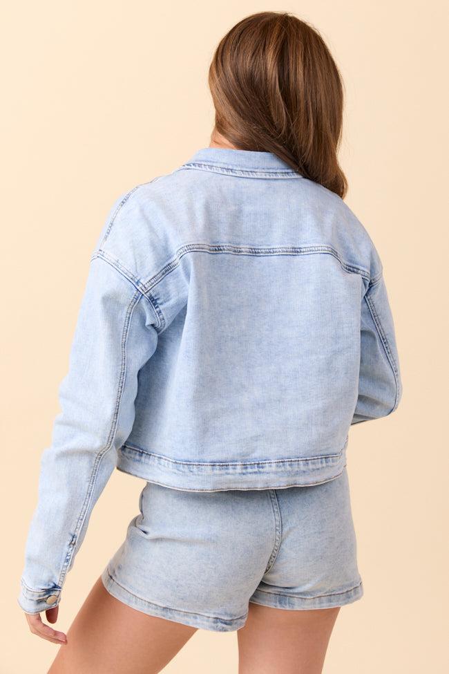 My Favorite Light Wash Denim Jacket FINAL SALE Product Image