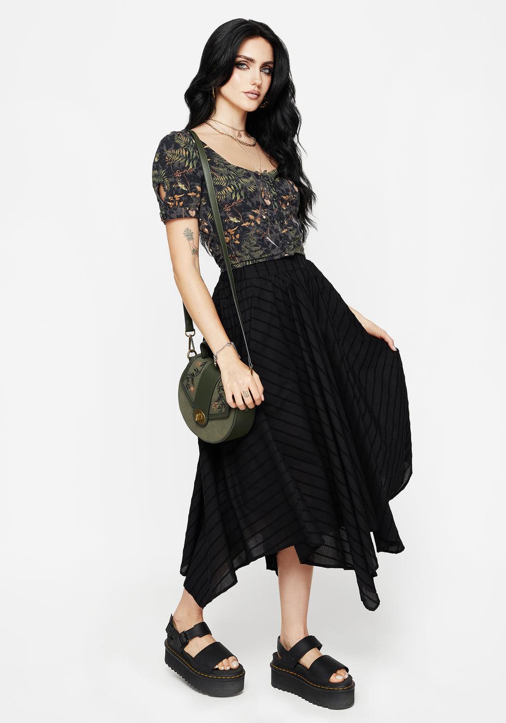 Wither Fern Print Button Up Top Product Image