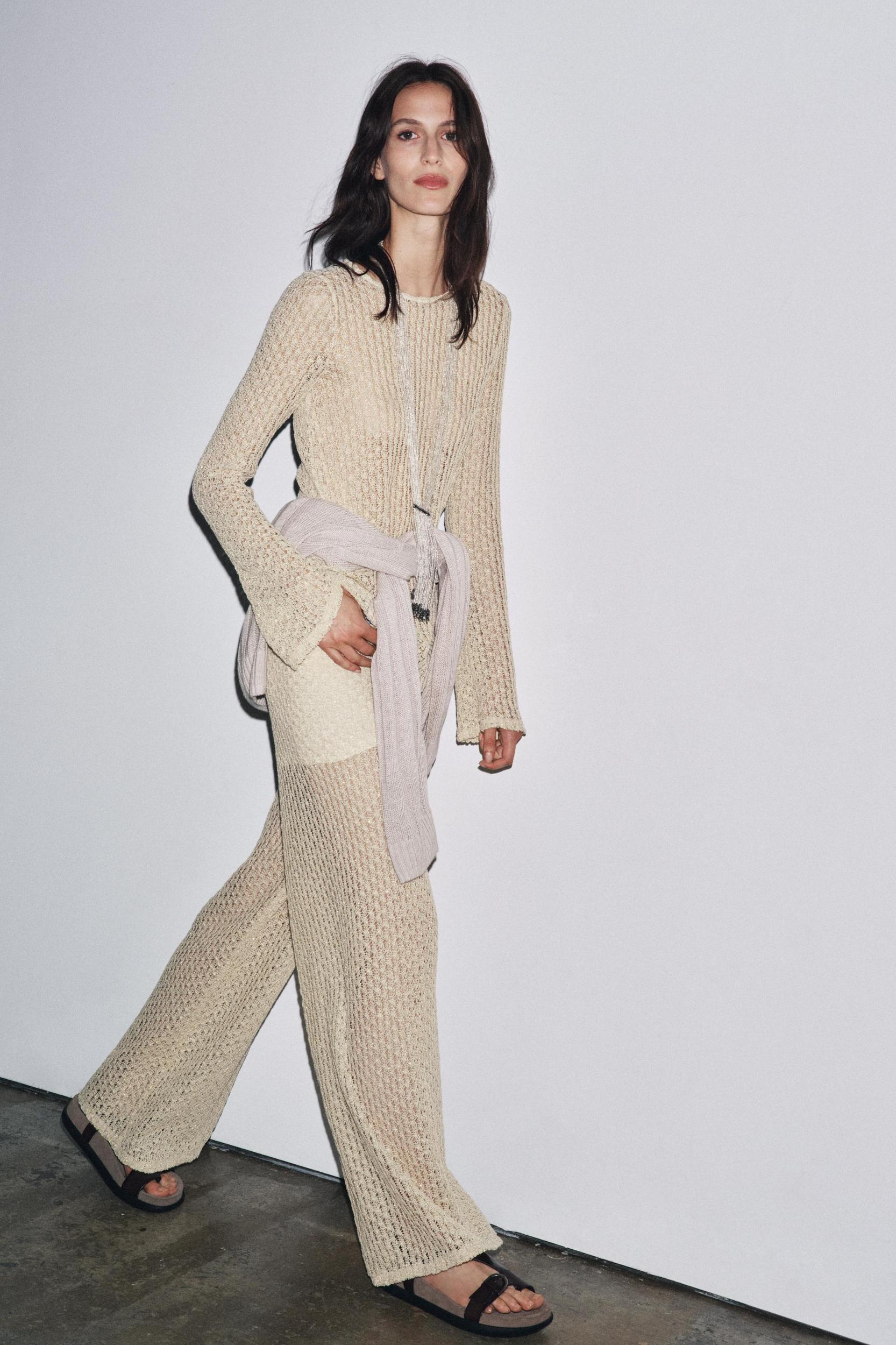 METALLIC THREAD PANTS Product Image