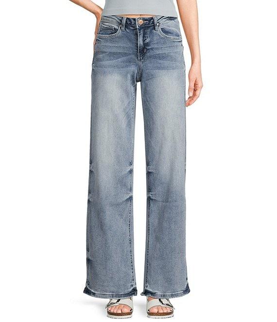 YMI Jeanswear Mid Rise Wide Leg Jeans Product Image